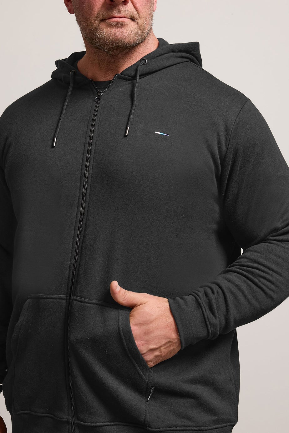 BadRhino 2 Pack Black Zip Through Essential Hoodie