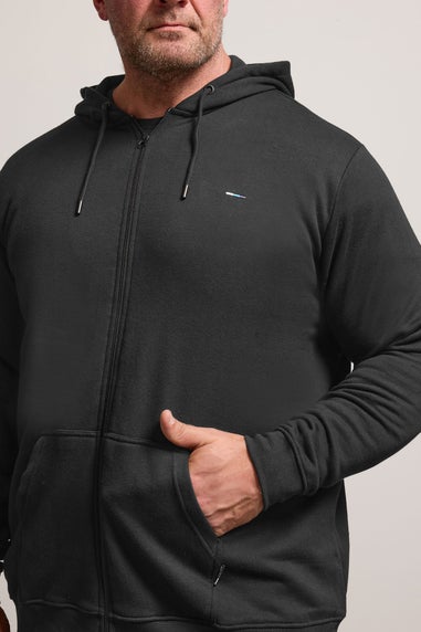 BadRhino 2 Pack Black Zip Through Essential Hoodie