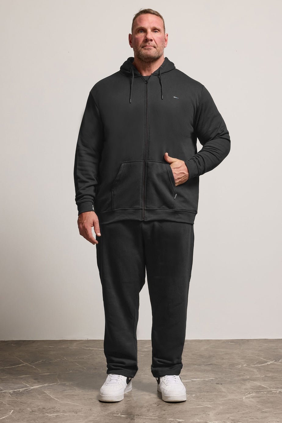 BadRhino 2 Pack Black Zip Through Essential Hoodie