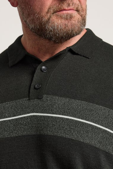 BadRhino Black Stripe Collared Knitted Jumper