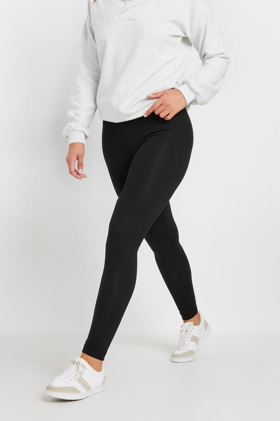 Long Tall Sally 2 Pack Black Stretch Cotton Leggings
