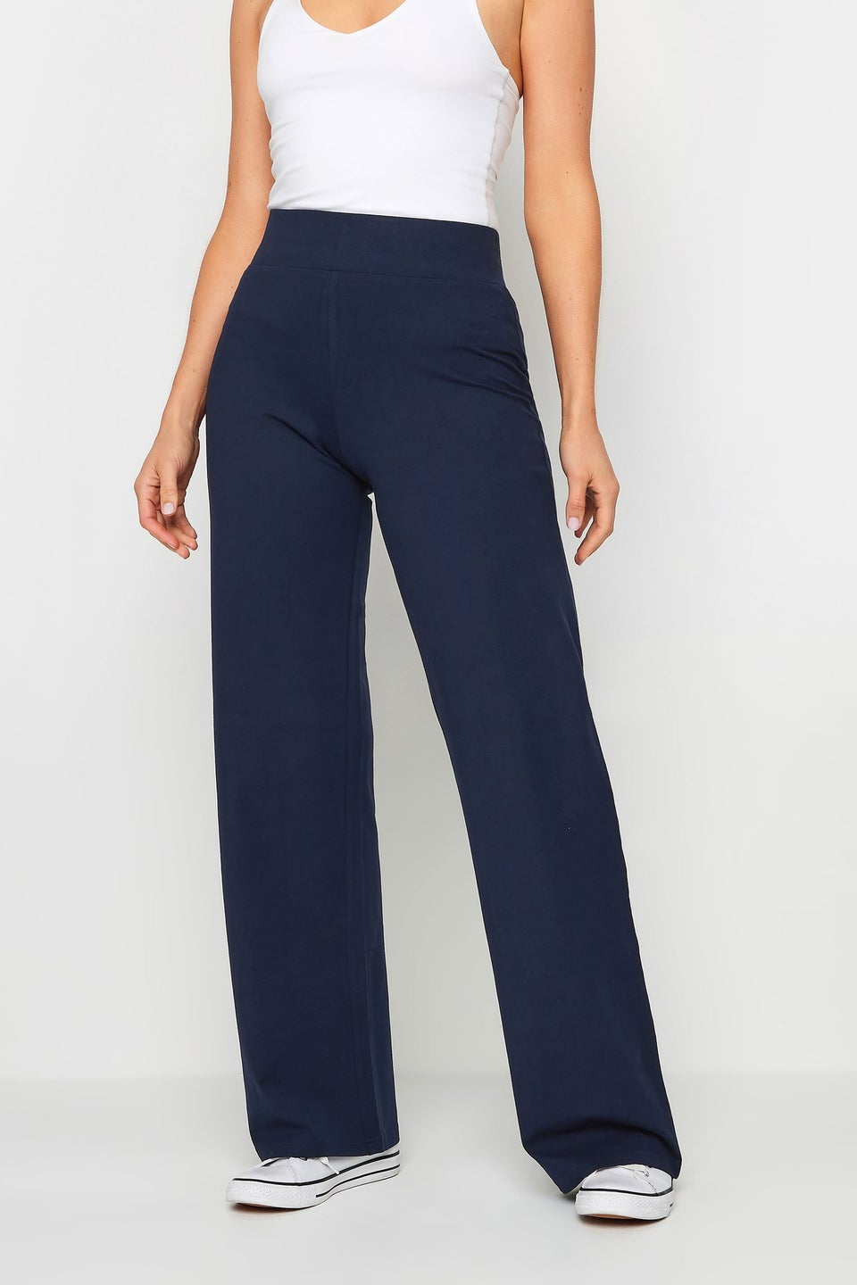 Long Tall Sally Navy Blue Wide Leg Yoga Pants