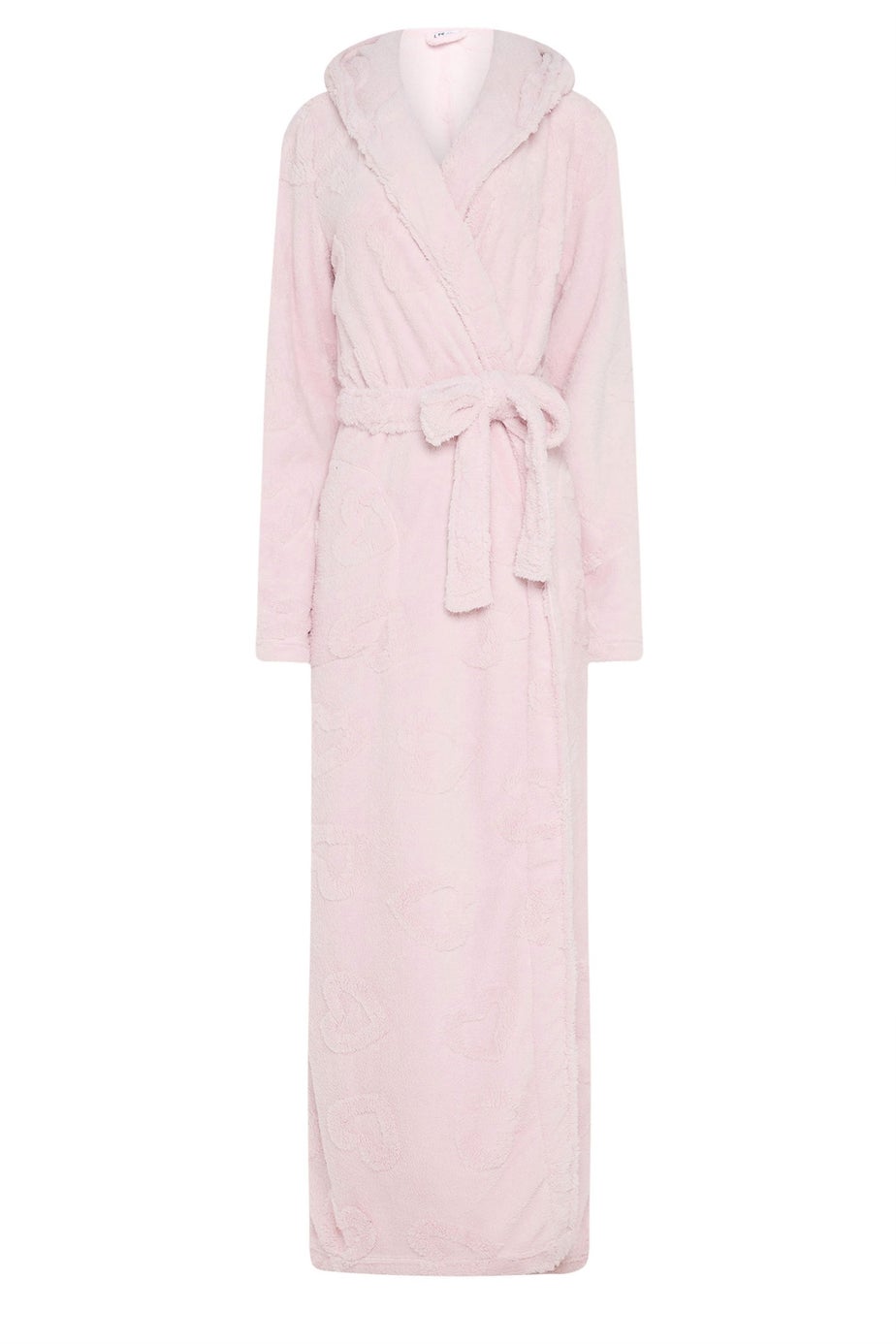 Long Tall Sally Light Pink Heart Embossed Dressing Gown