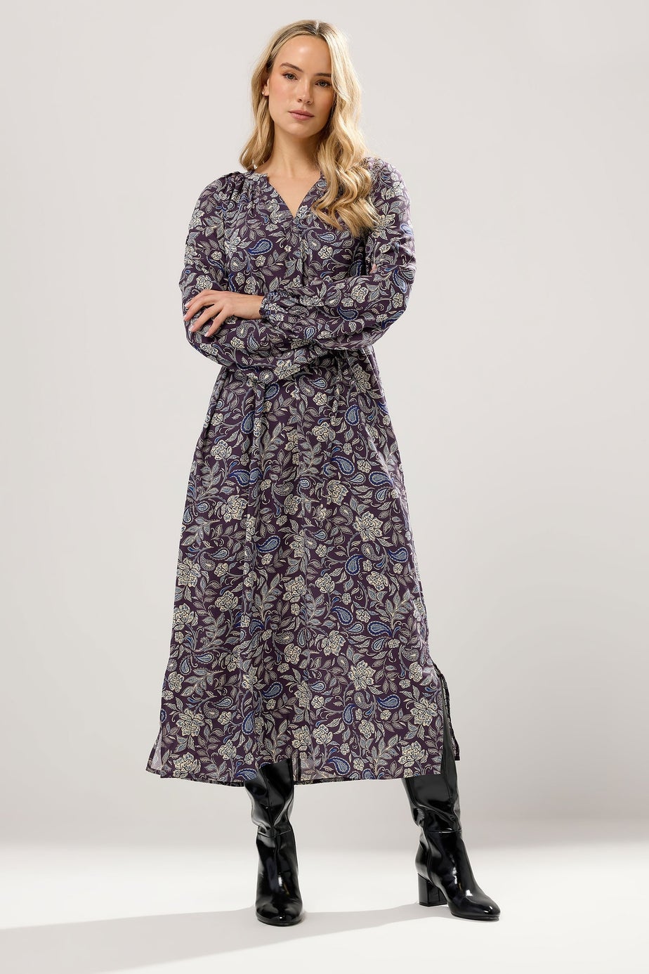 Long Tall Sally Purple Floral Midaxi Dress