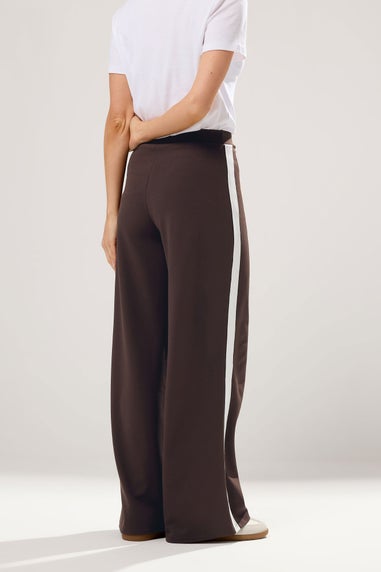 Long Tall Sally Brown Stripe Wide Leg Trousers