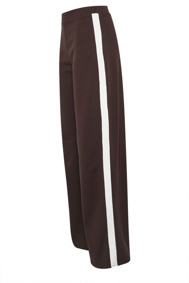 Long Tall Sally Brown Stripe Wide Leg Trousers