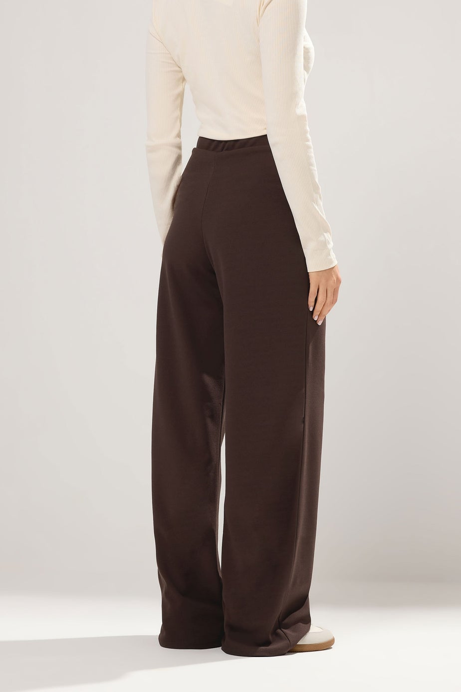 Long Tall Sally Chocolate Brown Military Wide Leg Trousers