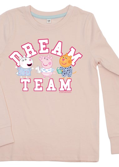 Peppa Pig Dream Team Girls Pink Graphic Pyjamas (3-8 Years)
