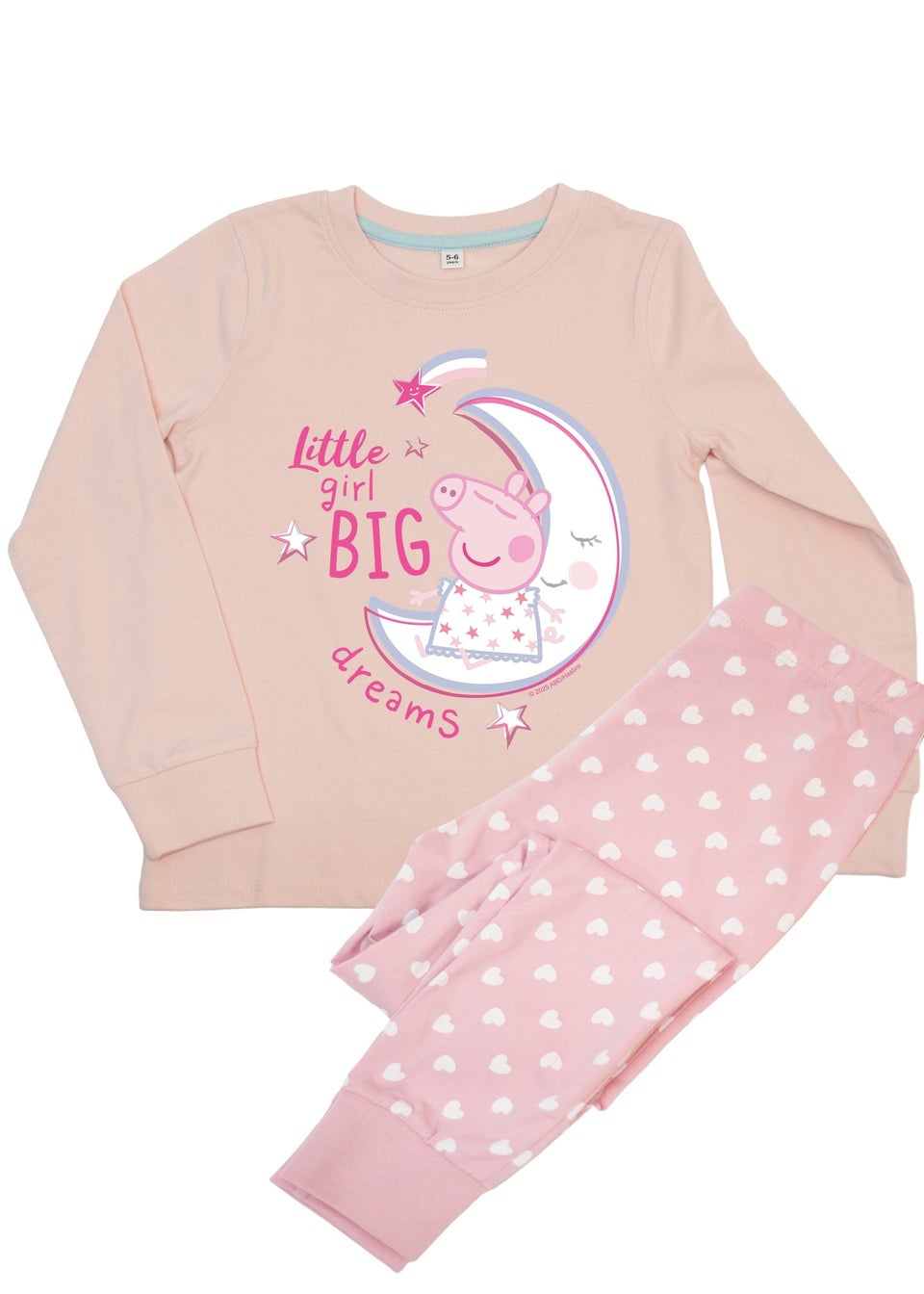 Peppa Pig Little Girl Girls Pink Graphic Pyjamas (3-8 Years)