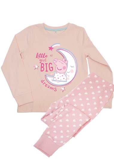 Peppa Pig Little Girl Girls Pink Graphic Pyjamas (3-8 Years)