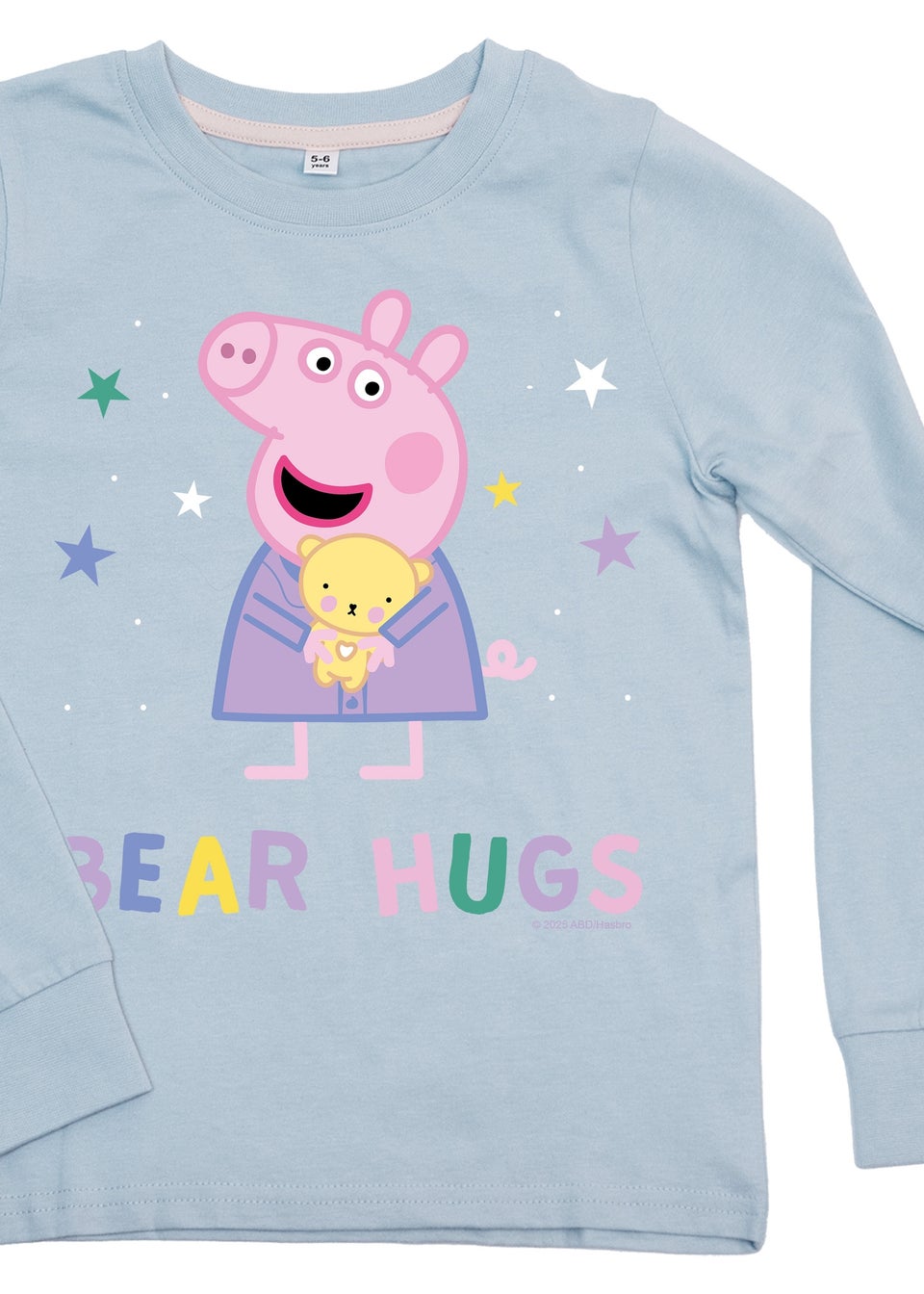 Peppa Pig Bear Hugs Girls Blue Graphic Pyjamas (3-8 Years)