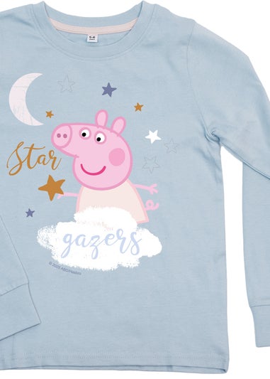 Peppa Pig Star Gazers Girls Blue Graphic Pyjamas (3-8 Years)