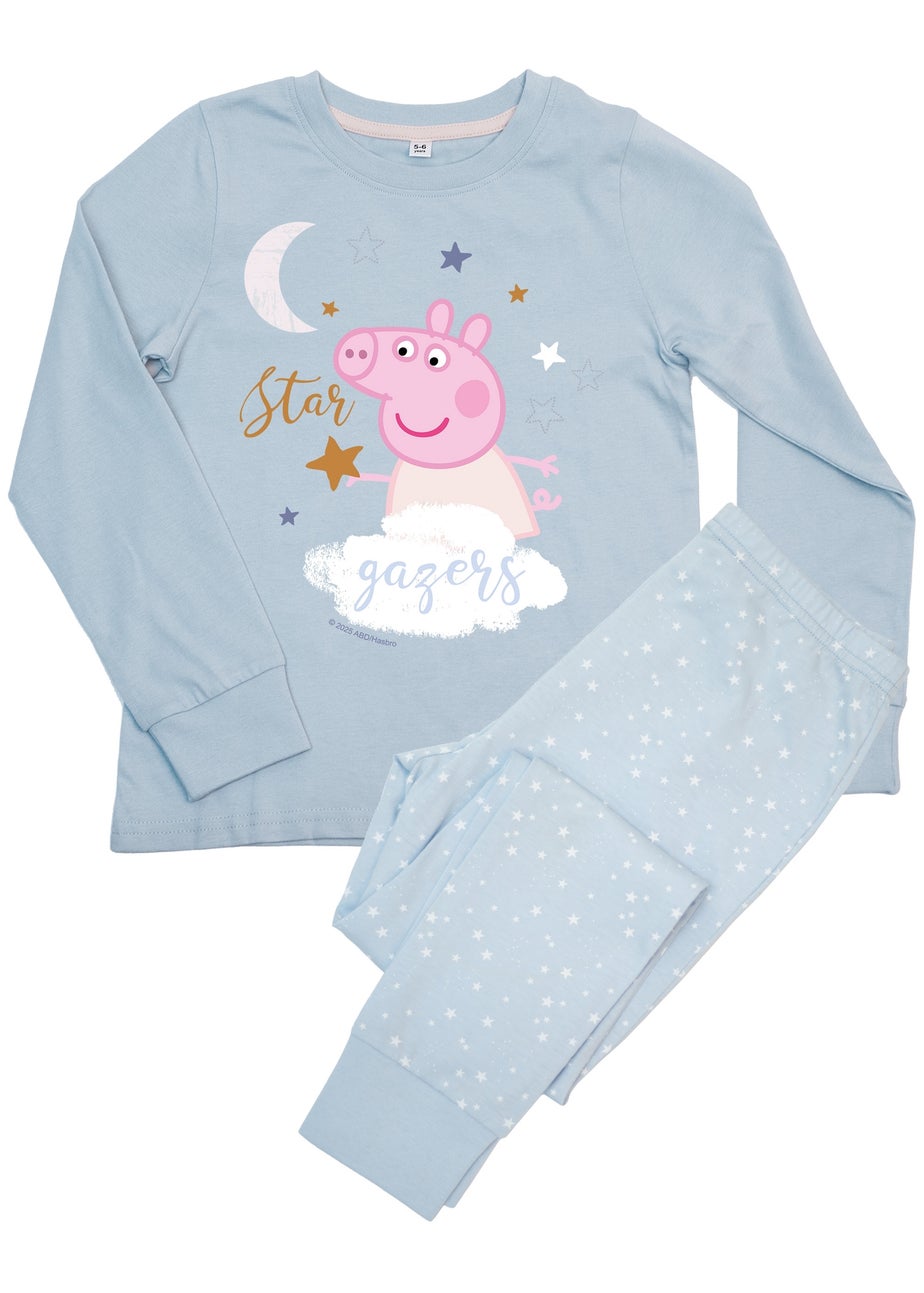 Peppa Pig Star Gazers Girls Blue Graphic Pyjamas (3-8 Years)