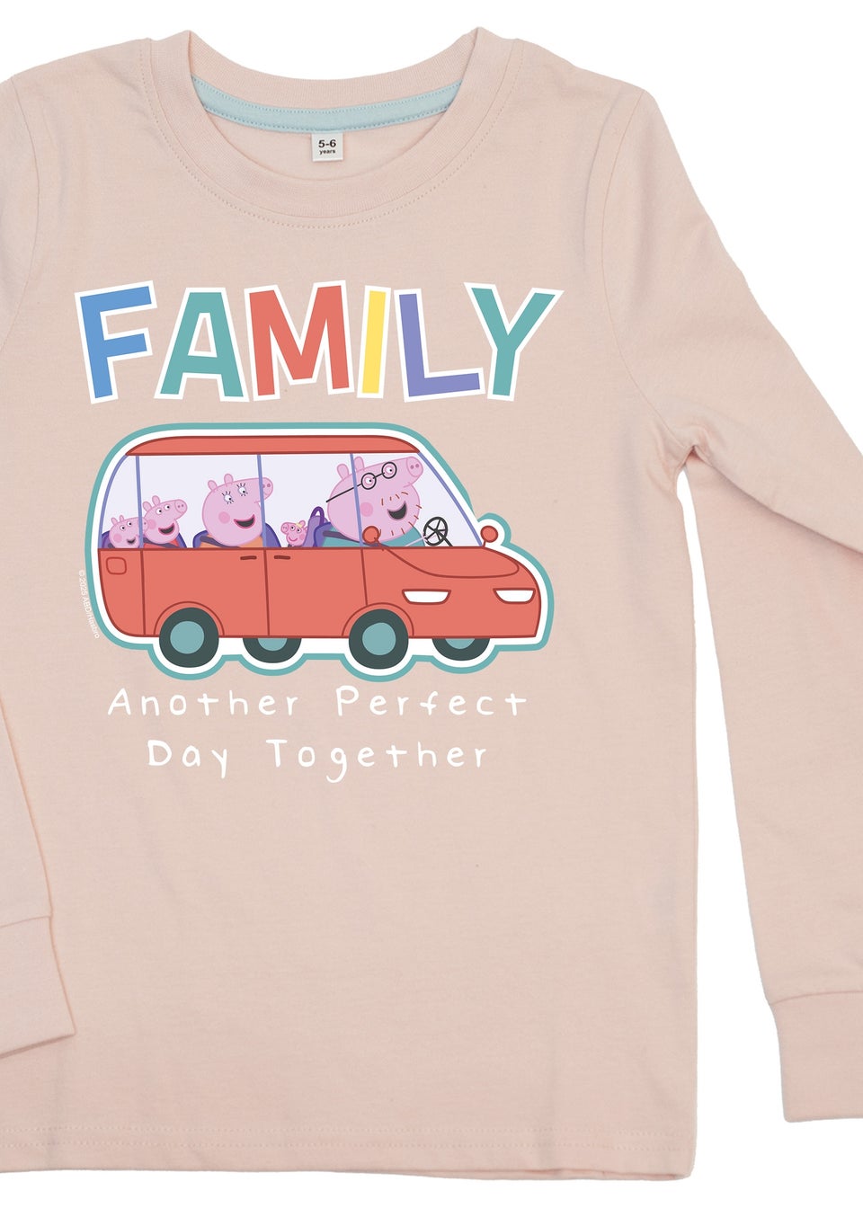 Peppa Pig Family Girls Pink Graphic Pyjamas (3-8 Years)