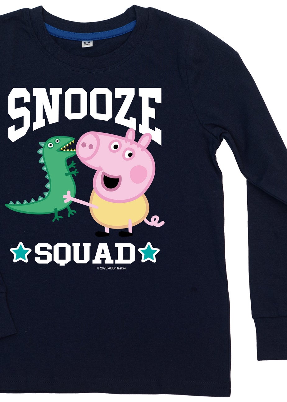 Peppa Pig George Snooze Squad Boys Navy Graphic Pyjamas (3-8 Years)