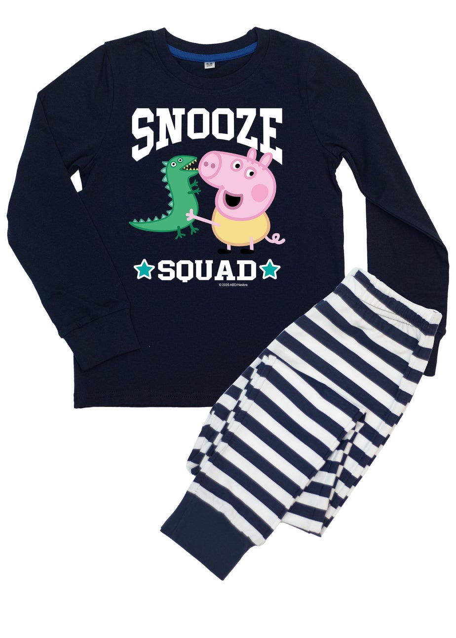 Peppa Pig George Snooze Squad Boys Navy Graphic Pyjamas (3-8 Years)