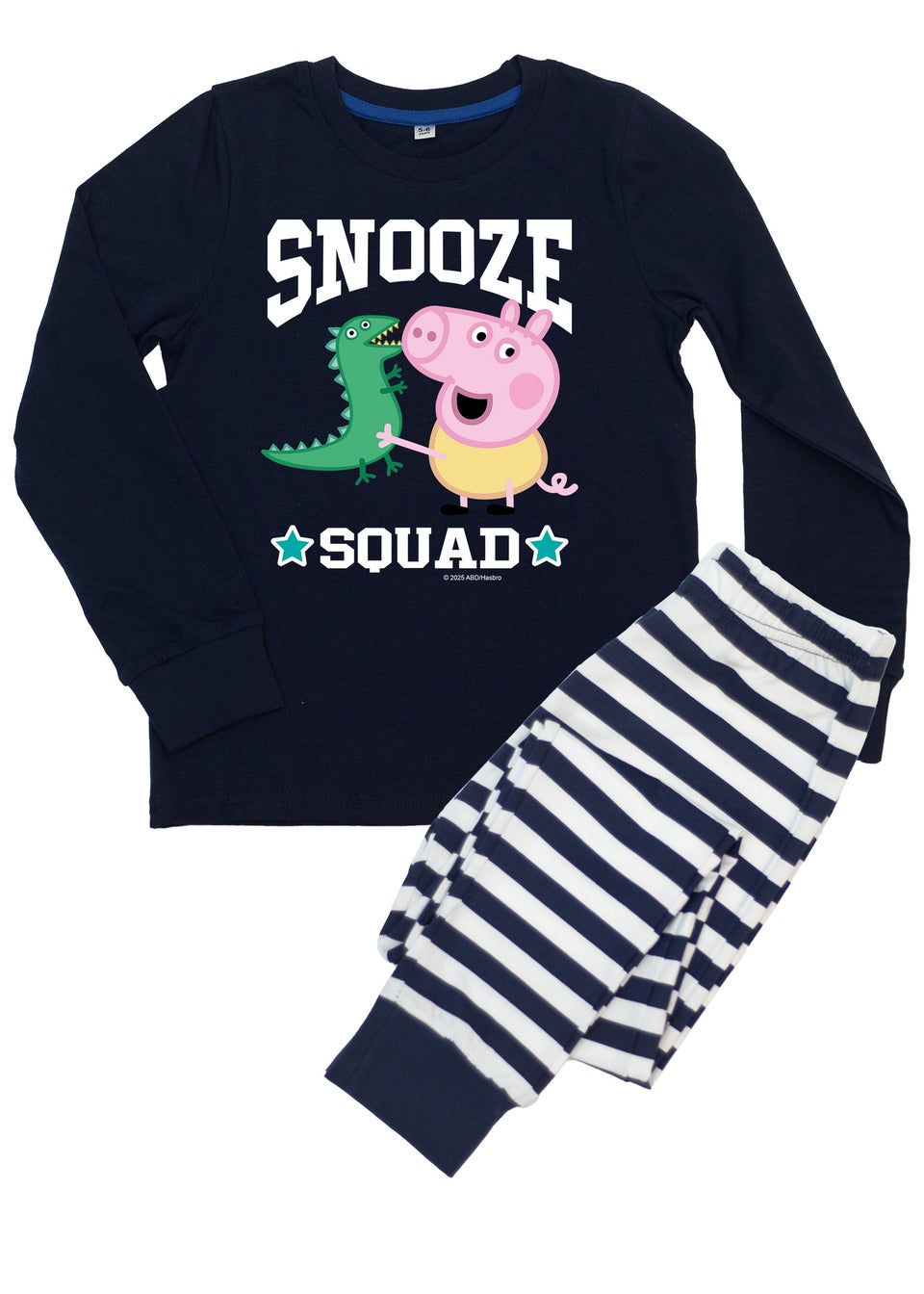 Peppa Pig George Snooze Squad Boys Navy Graphic Pyjamas (3-8 Years)