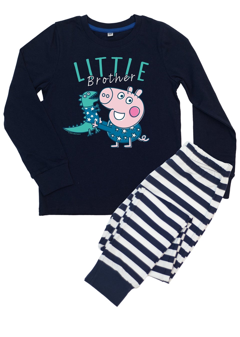 Peppa Pig George Little Brother Boys Navy Graphic Pyjamas (3-8 Years)