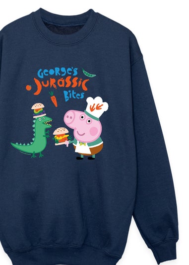 Peppa Pig George Jurassic Boys Navy Blue Graphic Sweatshirt (3-13 Years)
