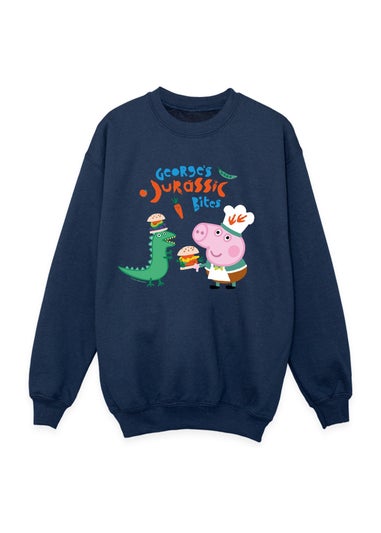 Peppa Pig George Jurassic Boys Navy Blue Graphic Sweatshirt (3-13 Years)