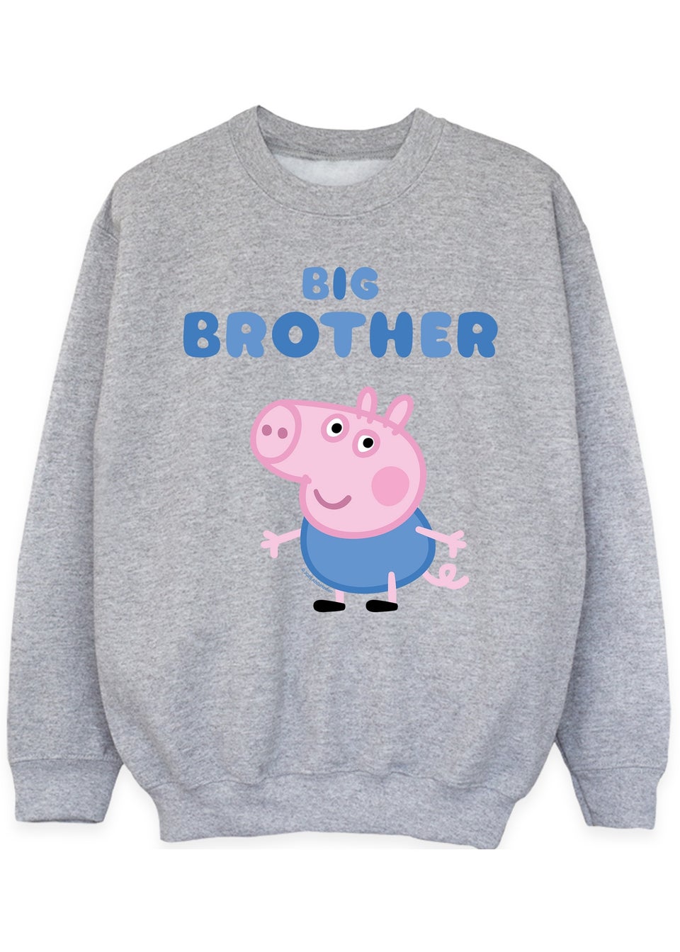 Peppa Pig George Big Brother Boys Grey Graphic Sweatshirt (3-13 Years)