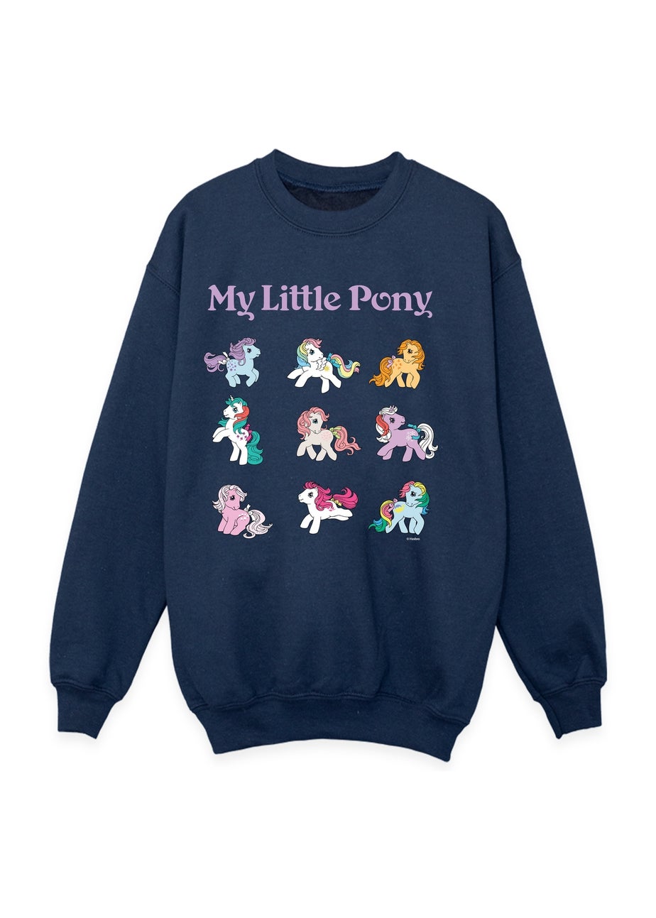 My Little Pony Happy Girls Navy Blue Graphic Sweatshirt (3-13 Years)