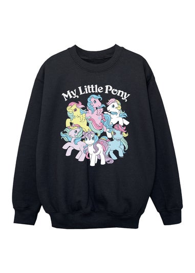 My Little Pony Group Girls Black Graphic Sweatshirt (3-13 Years)