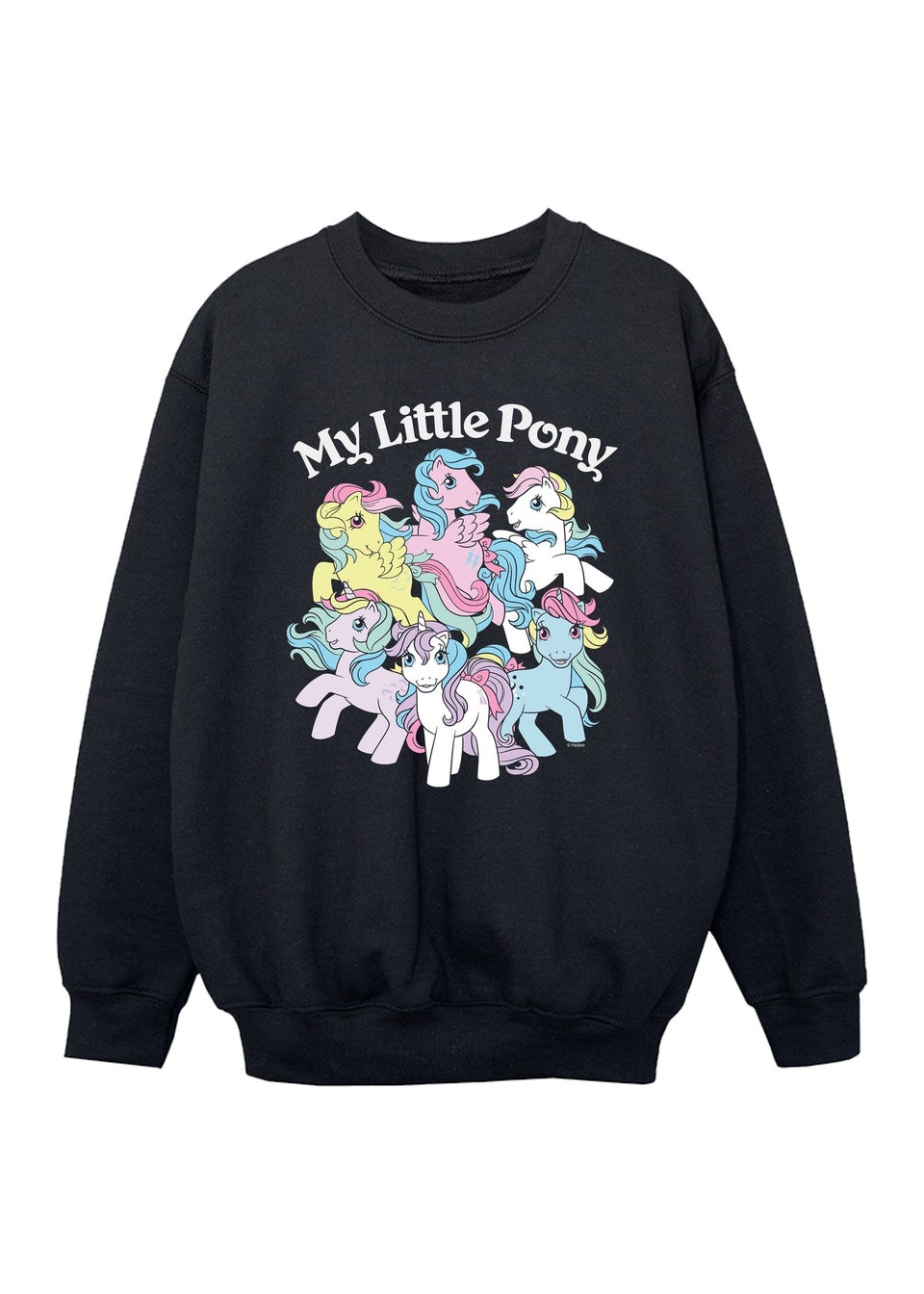 My Little Pony Group Girls Black Graphic Sweatshirt (3-13 Years)