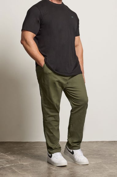 BadRhino Olive Green Elasticated Waist Chinos