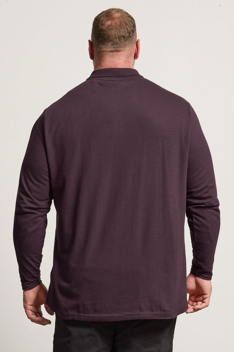 BadRhino Burgundy Red Long Sleeve Core Polo Shirt