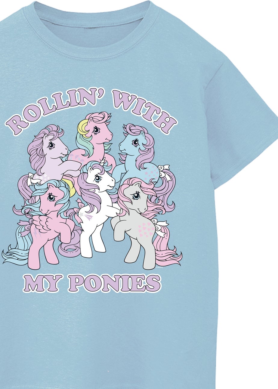 My Little Pony Mon Petit Poney Girls Baby Blue Graphic T-Shirt (3-13 Years)