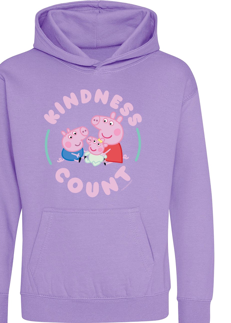 Peppa Pig Kindness Count Girls Lavender Graphic Hoodie (3-13 Years)