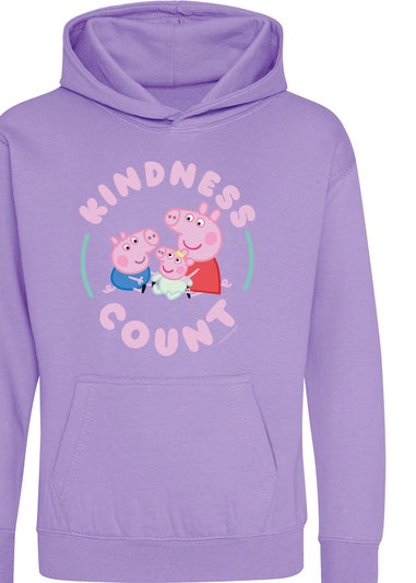 Peppa Pig Kindness Count Girls Lavender Graphic Hoodie (3-13 Years)