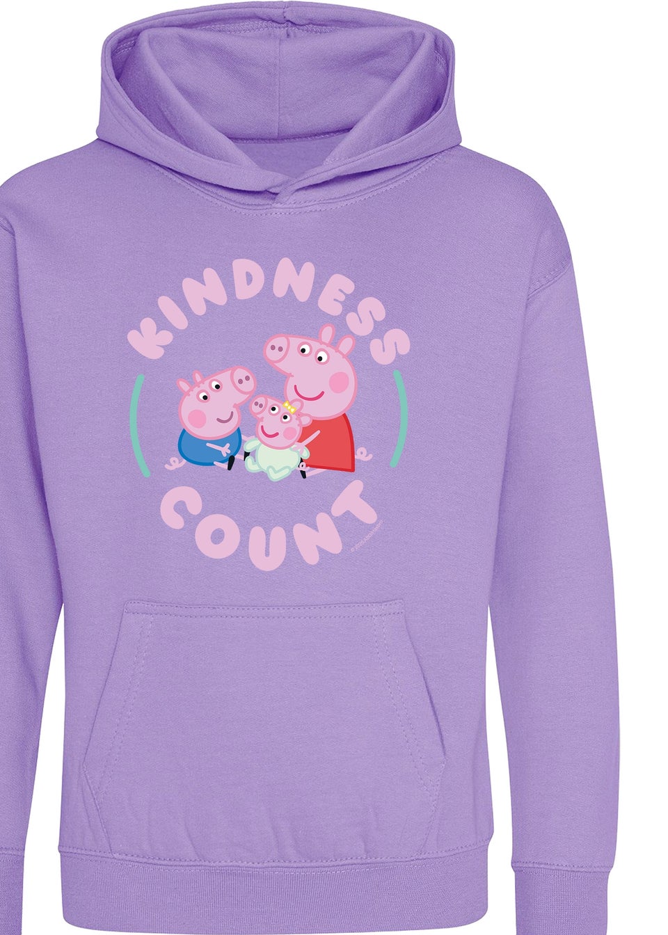 Peppa Pig Kindness Count Girls Lavender Graphic Hoodie (3-13 Years)