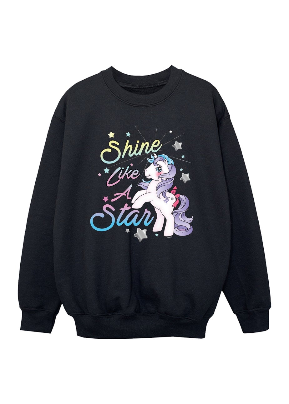 My Little Pony Shine Like A Star Girls Black Graphic Sweatshirt (3-13 Years)
