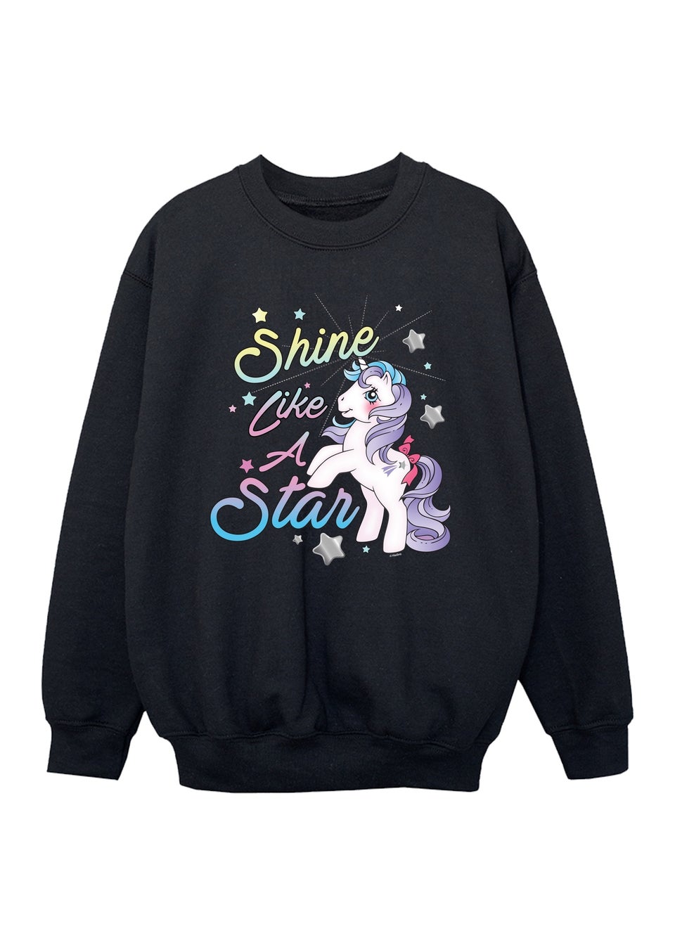 My Little Pony Shine Like A Star Girls Black Graphic Sweatshirt (3-13 Years)