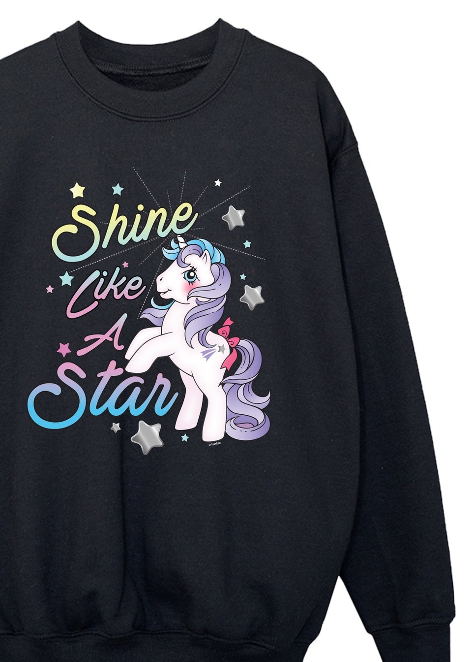 My Little Pony Shine Like A Star Girls Black Graphic Sweatshirt (3-13 Years)
