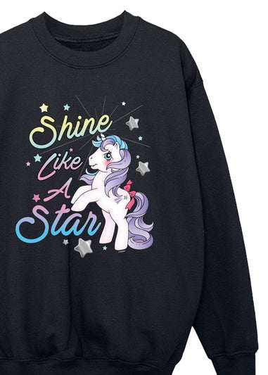 My Little Pony Shine Like A Star Girls Black Graphic Sweatshirt (3-13 Years)