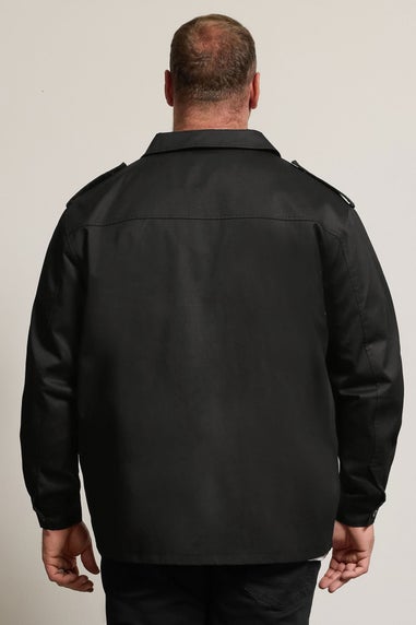 BadRhino Black Military Zip Through Overshirt