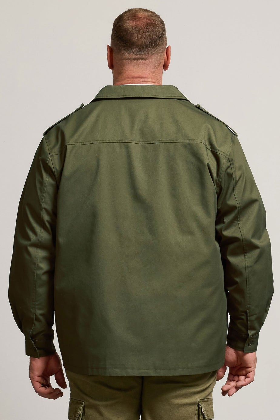 BadRhino Khaki Green Military Zip Through Overshirt