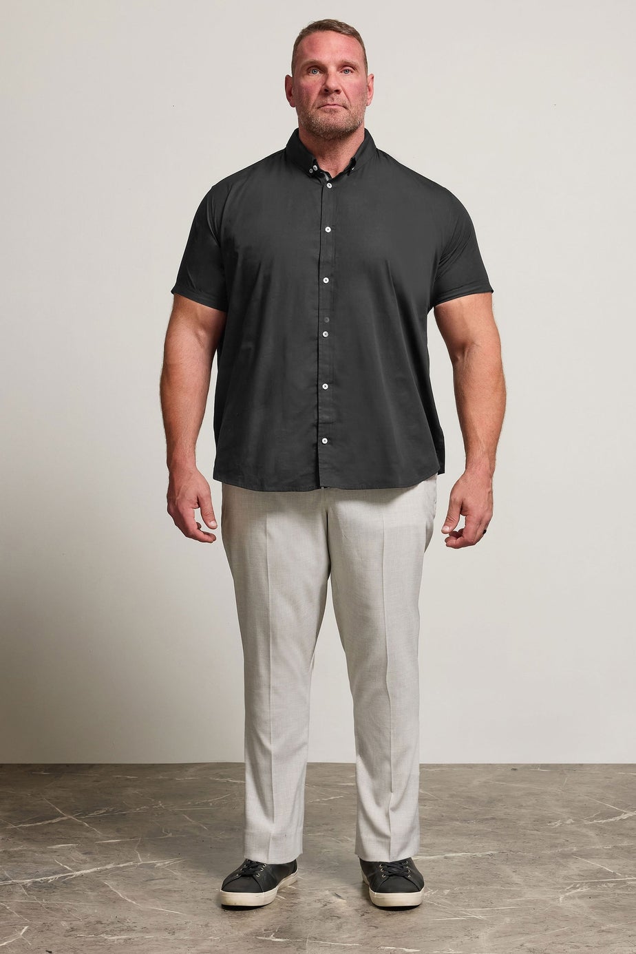 BadRhino Black Poplin Short Sleeve Shirt