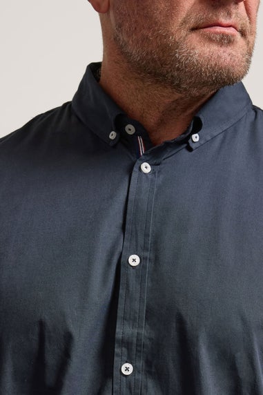 BadRhino Navy Poplin Short Sleeve Shirt