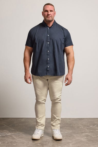 BadRhino Navy Poplin Short Sleeve Shirt