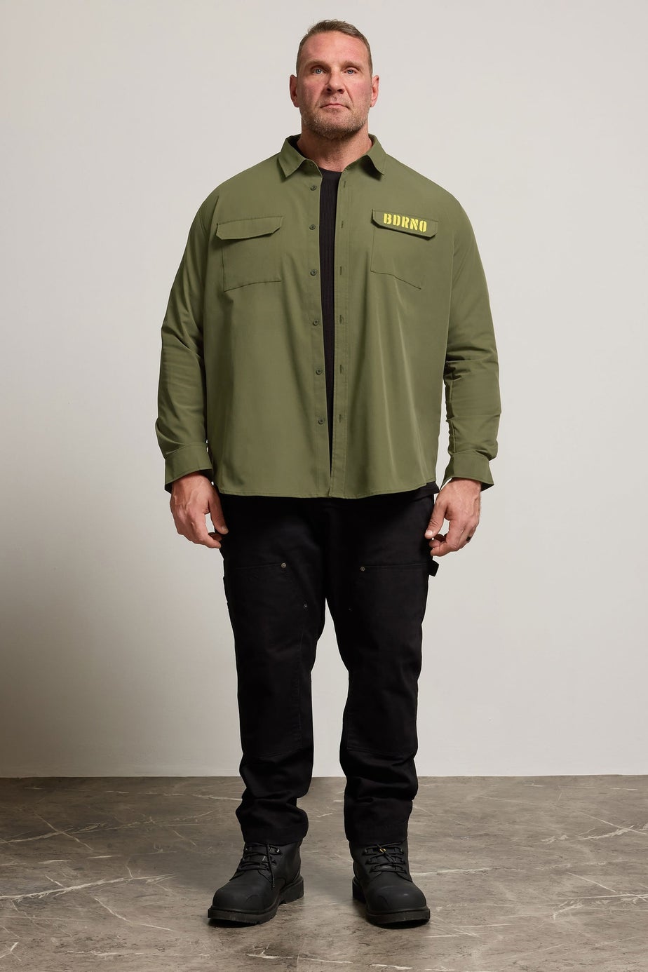 BadRhino Khaki Green Military Ripstop Shirt