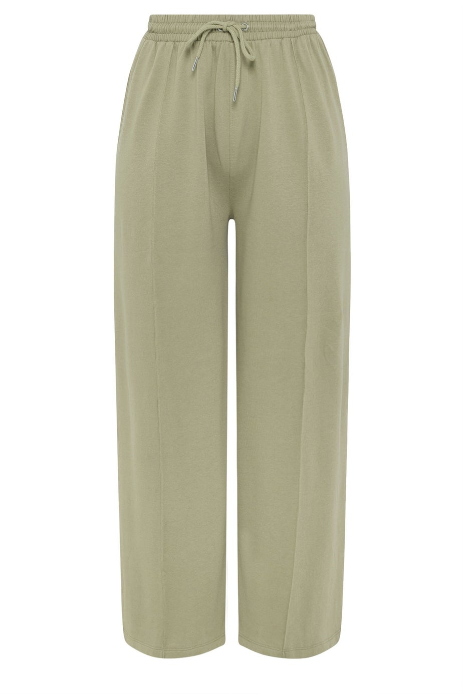 Yours Curve Light Khaki Green Wide Leg Joggers