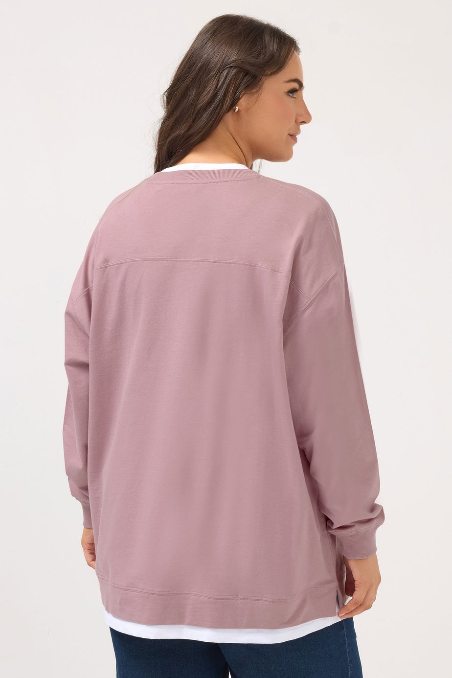 Yours Curve Pink 2-In-1 Sweatshirt