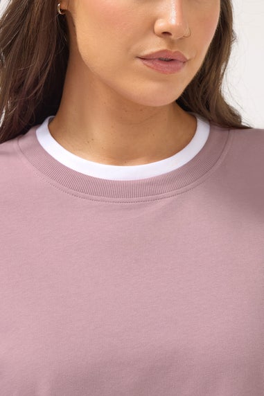 Yours Curve Pink 2-In-1 Sweatshirt