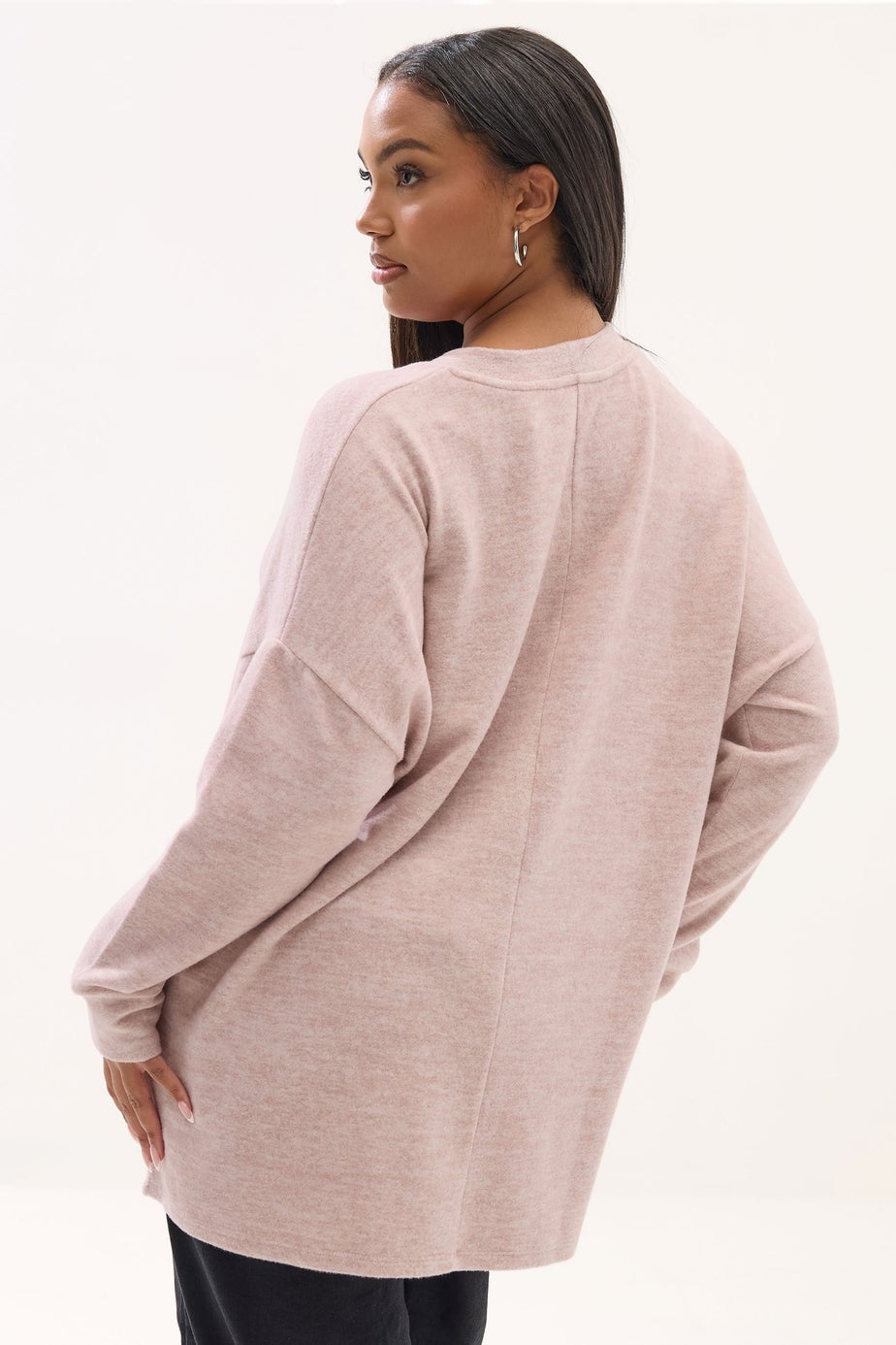 Yours Curve Light Pink Soft Touch Jumper