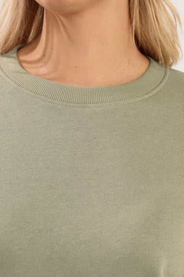 Yours Curve Light Khaki Green Sweatshirt