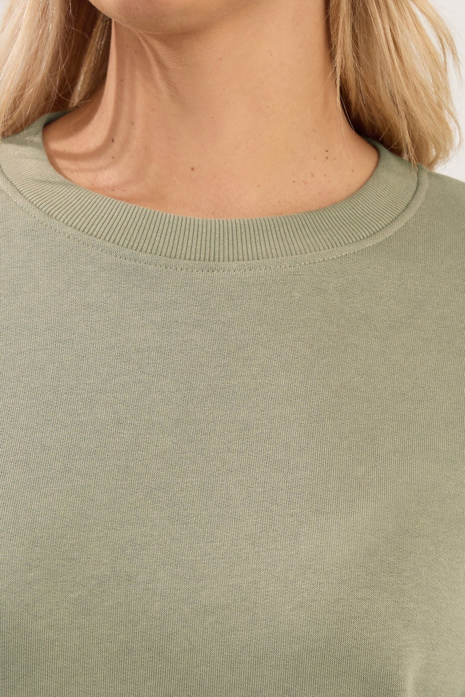 Yours Curve Light Khaki Green Sweatshirt